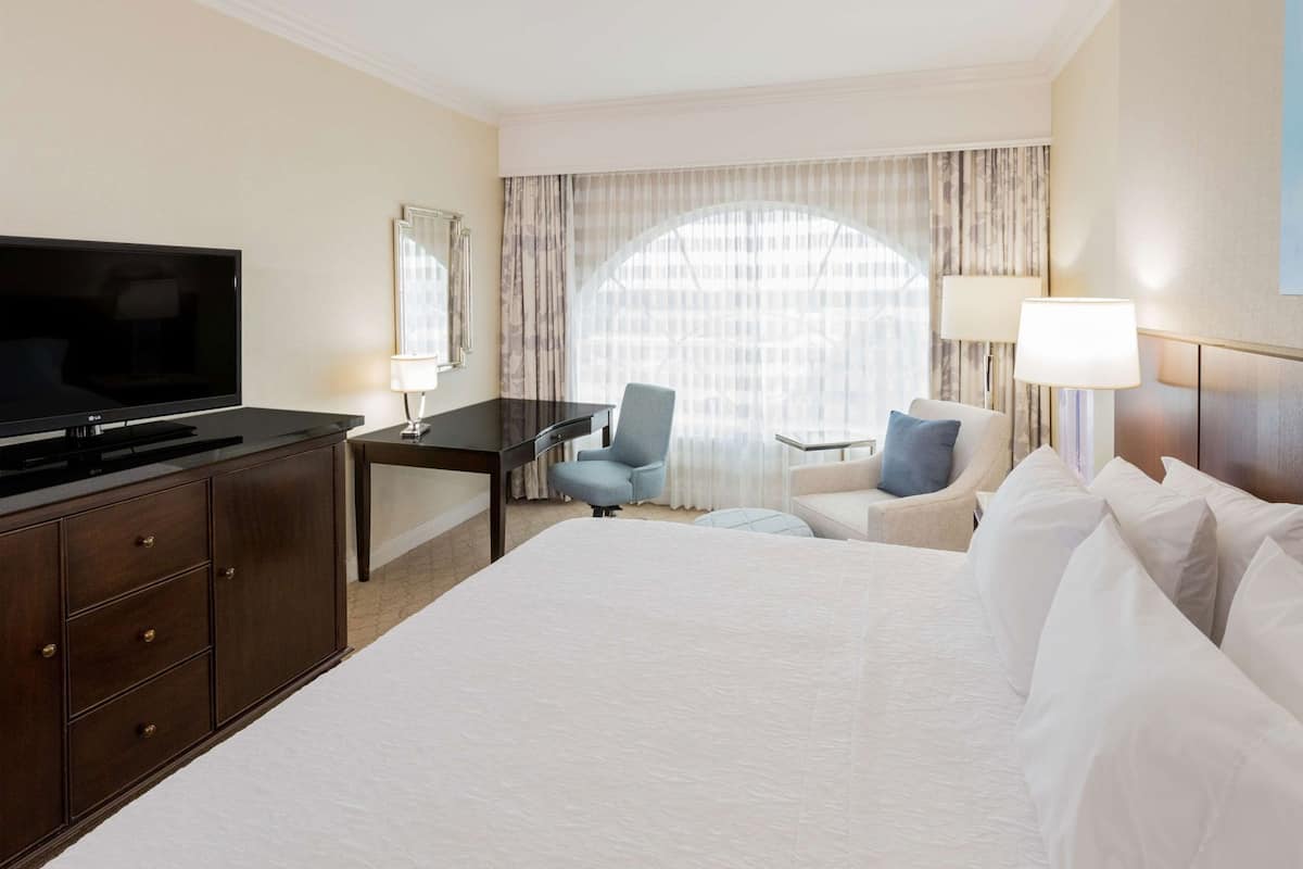 In-room safe, desk, laptop workspace, blackout drapes