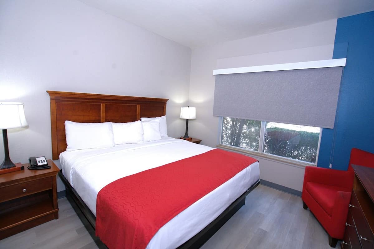 Premium bedding, down comforters, pillowtop beds, desk