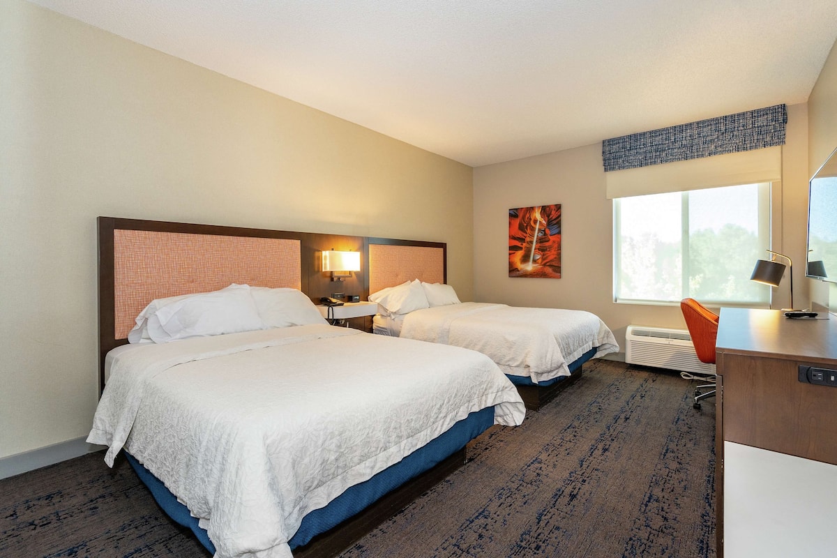 Room, 2 Queen Beds, Non Smoking | 1 bedroom, premium bedding, blackout drapes, iron/ironing board