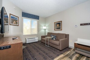 1 bedroom, premium bedding, blackout drapes, iron/ironing board