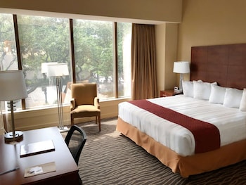 Pillowtop beds, in-room safe, desk, laptop workspace at Blake Hotel New Orleans, BW Signature Collection