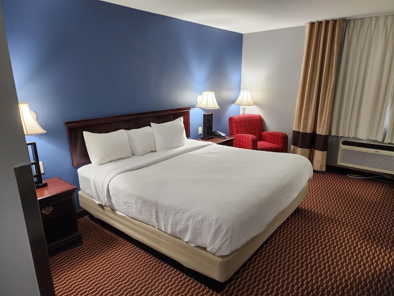 Pillowtop beds, desk, laptop workspace, iron/ironing board
