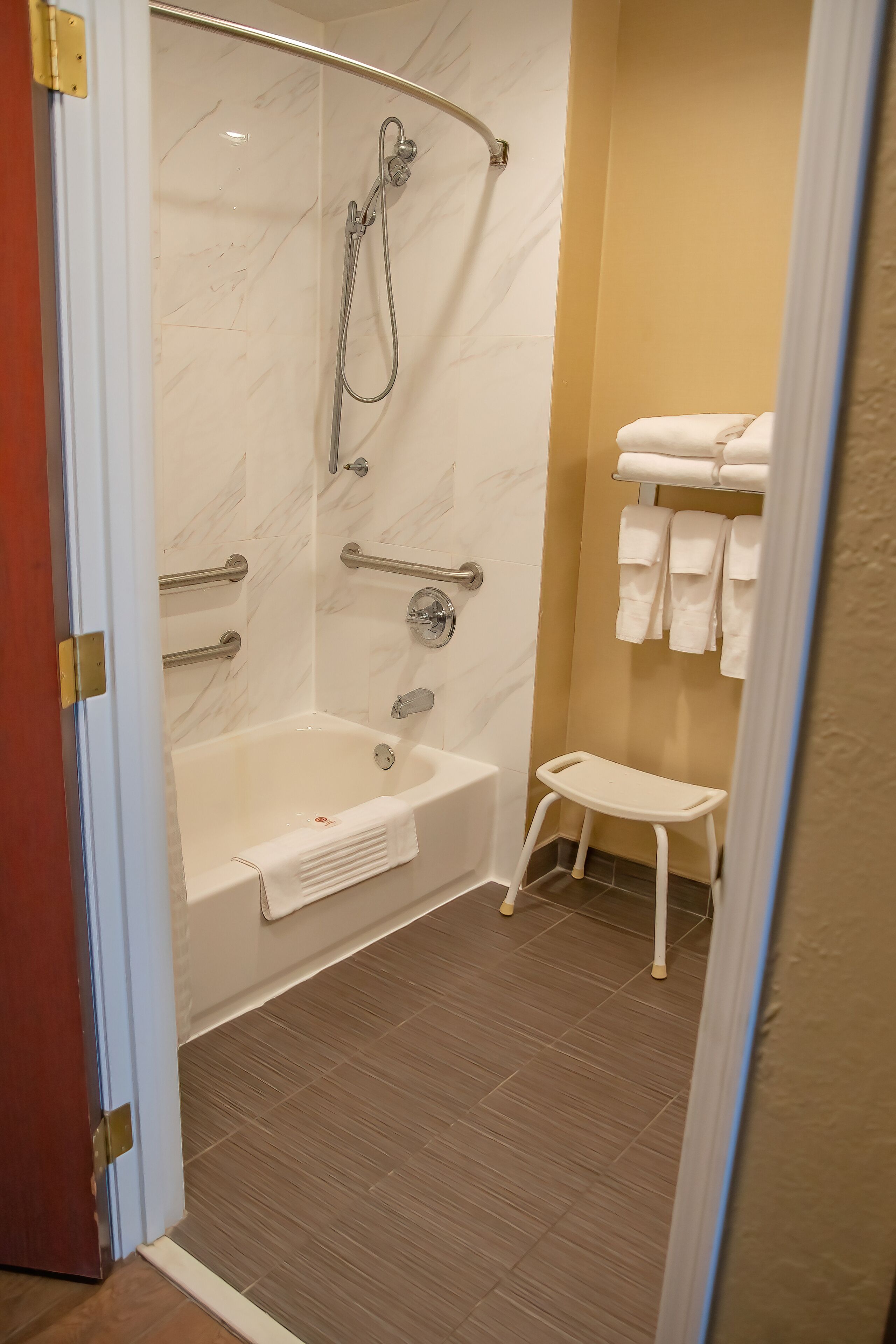 room, 2 queen beds, accessible, non smoking | bathroom | hair dryer, towels
