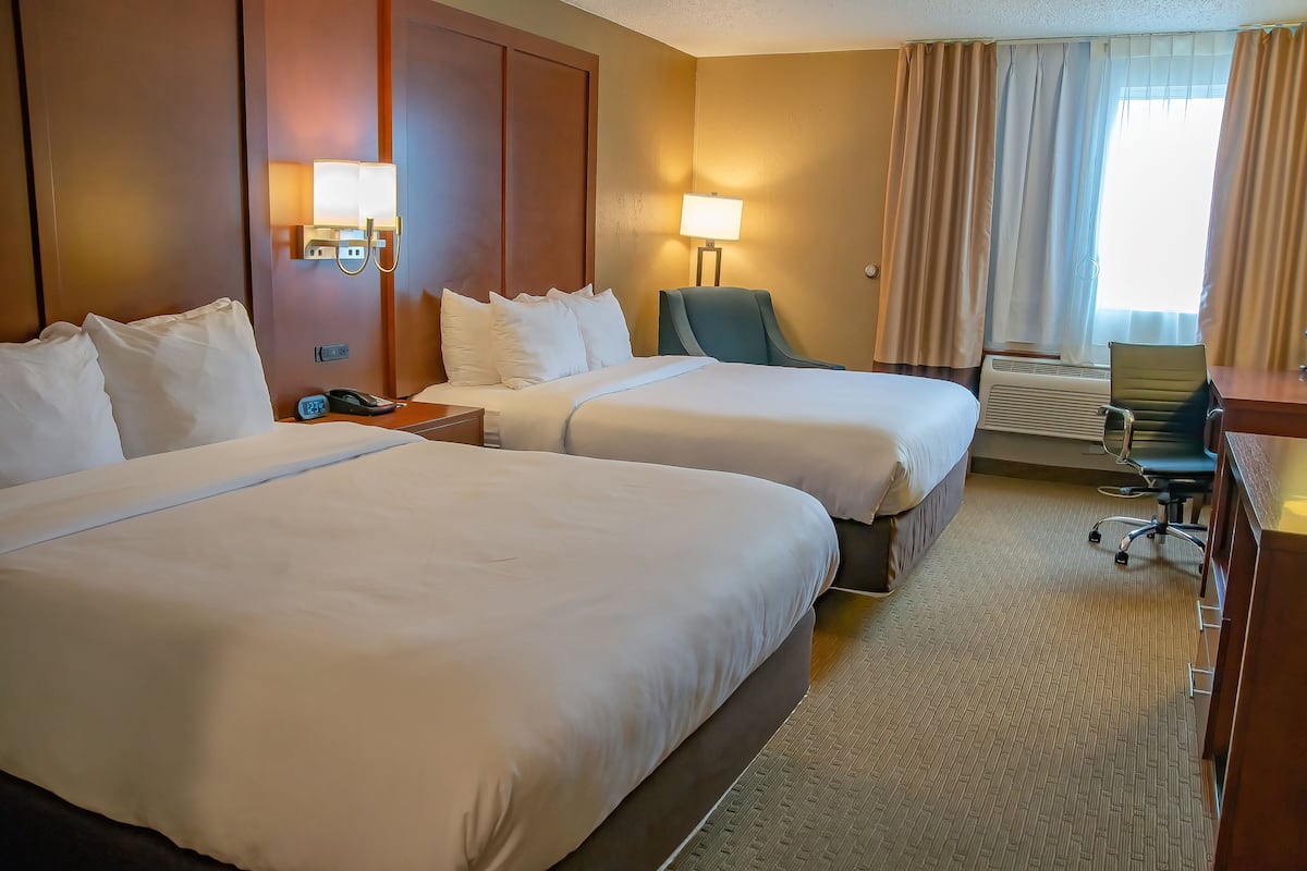 room, 2 queen beds, accessible, non smoking | desk, iron/ironing board, cots/infant beds, rollaway beds