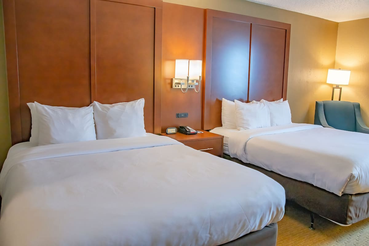 room, 2 queen beds, accessible, non smoking | desk, iron/ironing board, cots/infant beds, rollaway beds