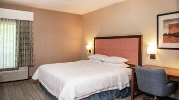 In-room safe, desk, laptop workspace, blackout drapes