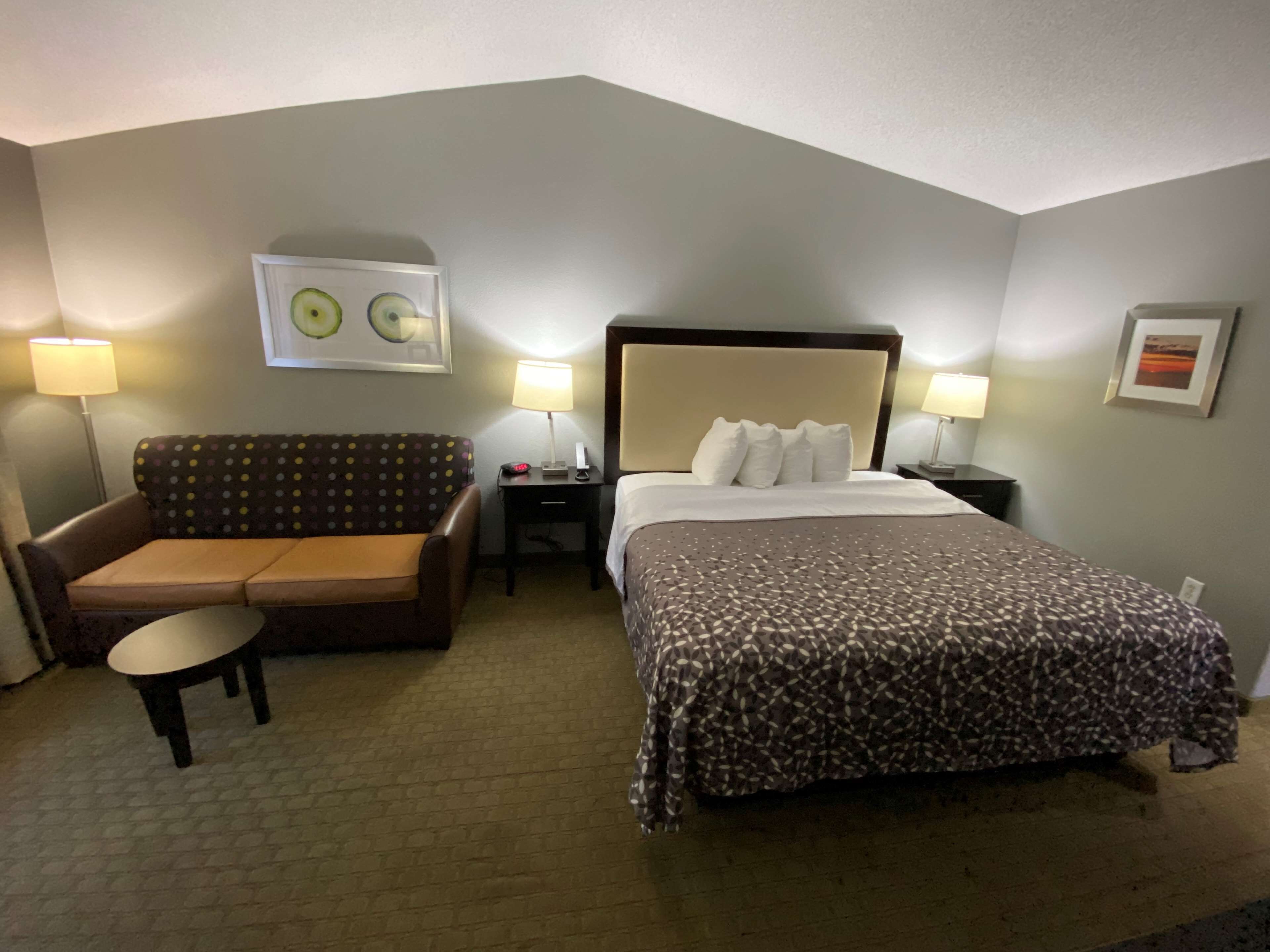 standard room, 1 king bed with sofa bed, non smoking, refrigerator & microwave (with sofabed) | hypo-allergenic bedding, pillow-top beds, desk, laptop workspace