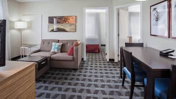 Suite, 2 Bedrooms | In-room safe, desk, laptop workspace, iron/ironing board