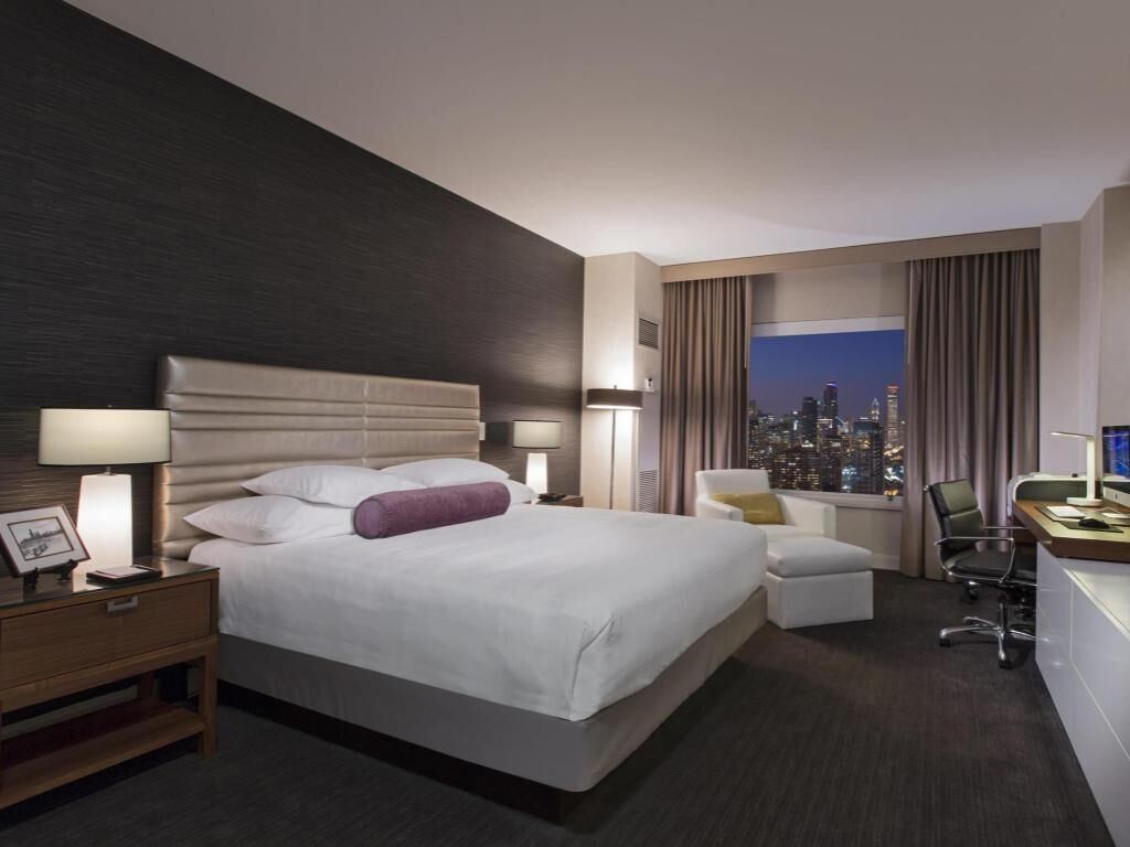 Premium bedding, down comforters, pillowtop beds, in-room safe