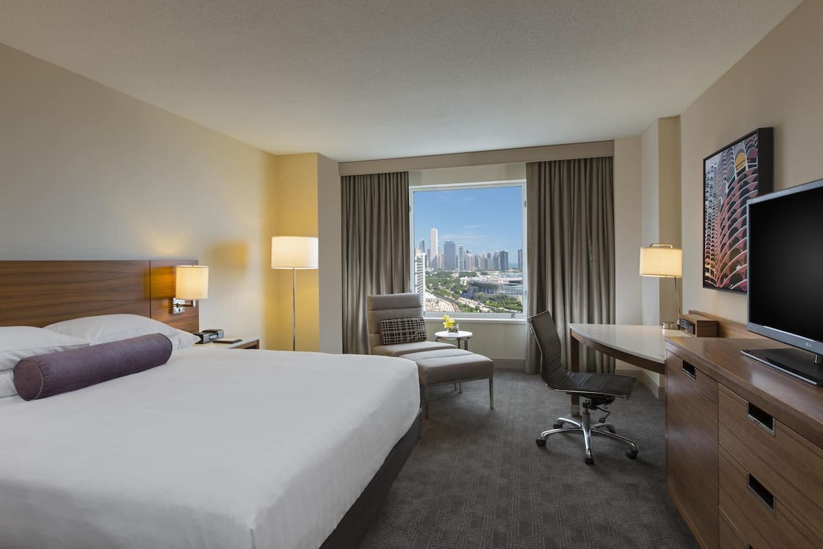 Premium bedding, down comforters, pillowtop beds, in-room safe