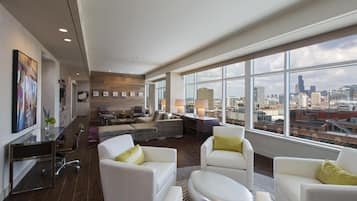 Premium bedding, down comforters, pillowtop beds, in-room safe