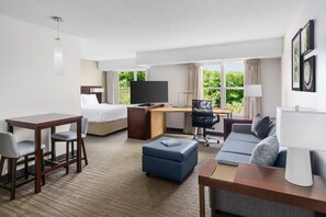 1 bedroom, desk, laptop workspace, blackout drapes