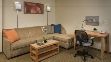 32-inch flat-screen TV with cable channels, TV, DVD player