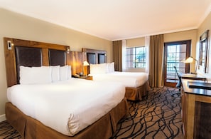 Deluxe Room, 2 Queen Beds, Balcony | Premium bedding, pillowtop beds, in-room safe, desk