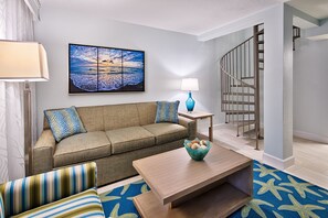 1 Bedroom Street View | Living area | Flat-screen TV