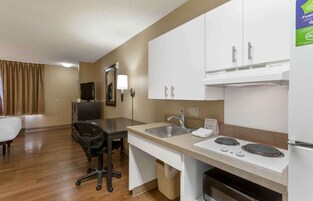 Studio, 1 Queen Bed, Accessible, Non Smoking | Private kitchen | Full-size fridge, microwave, stovetop