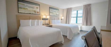 Premium Studio, 2 Queen Beds, Non Smoking | Bathroom | Combined shower/tub, free toiletries, hair dryer, towels