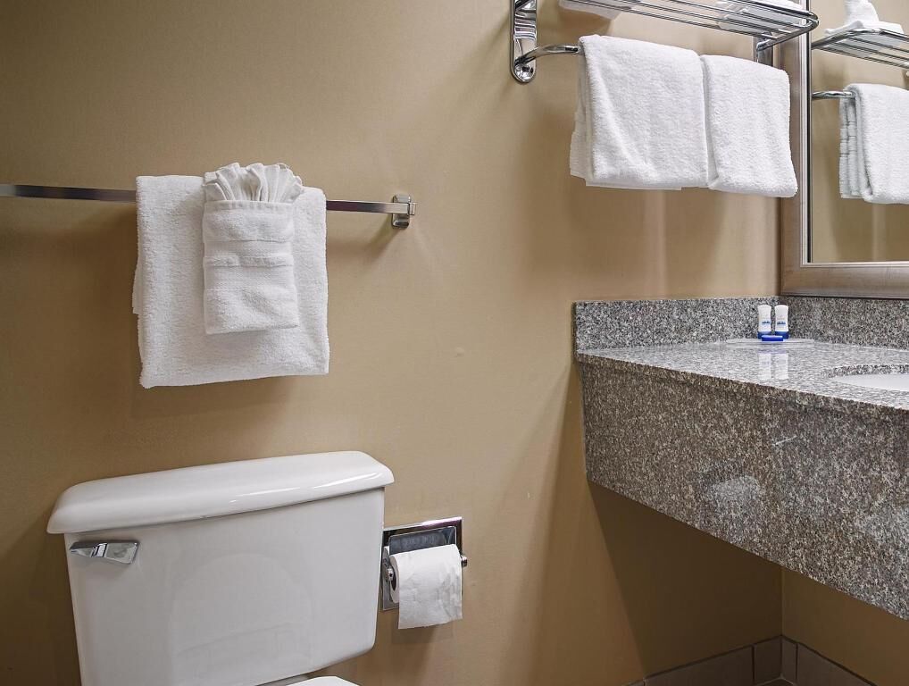 Bathroom | Combined shower/tub, free toiletries, hair dryer, towels