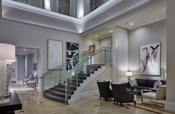 Hotel entrance and lobby at Inn on Fifth