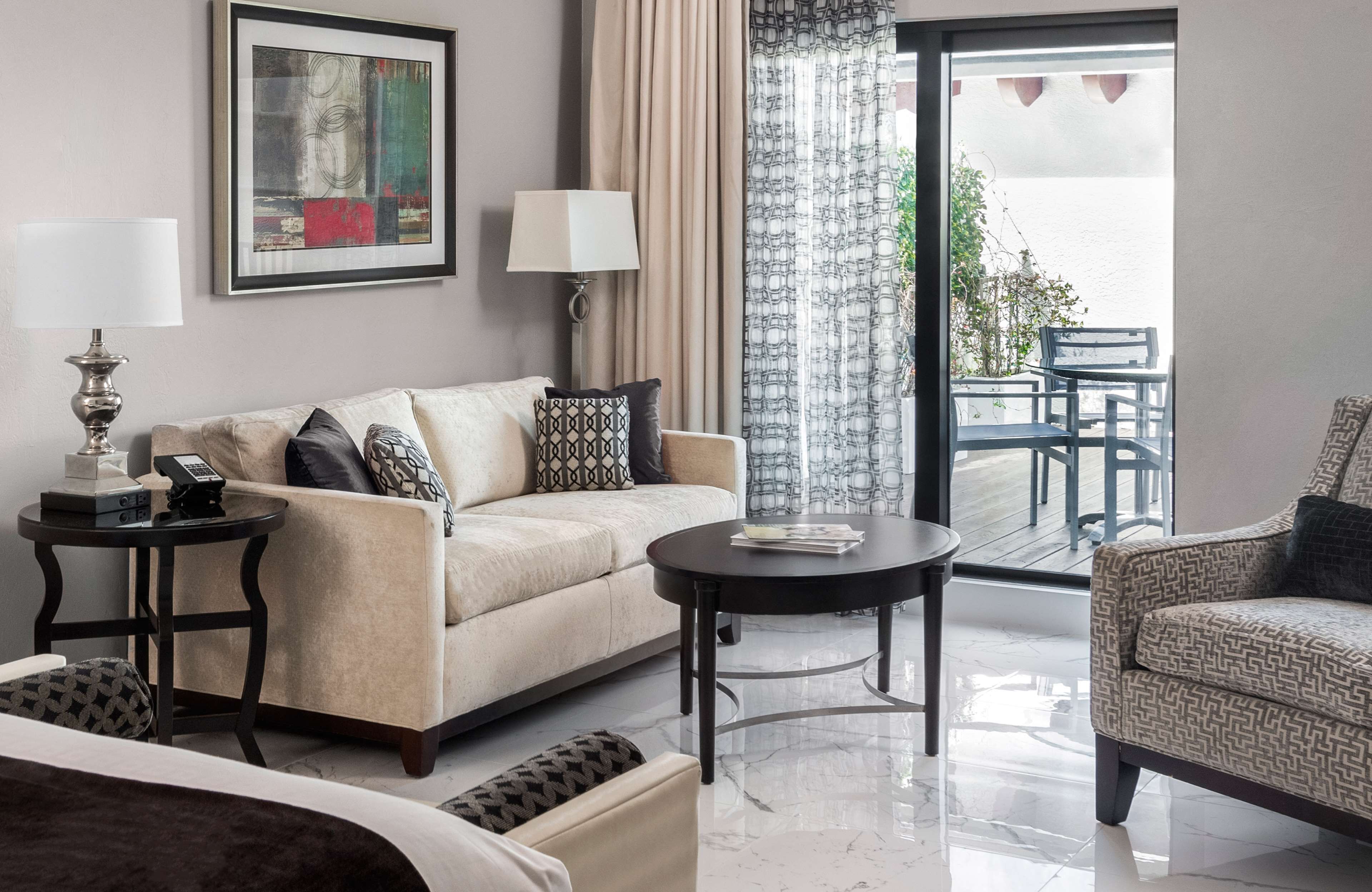 Suite, Patio, Pool View | Premium bedding, pillowtop beds, in-room safe, laptop workspace