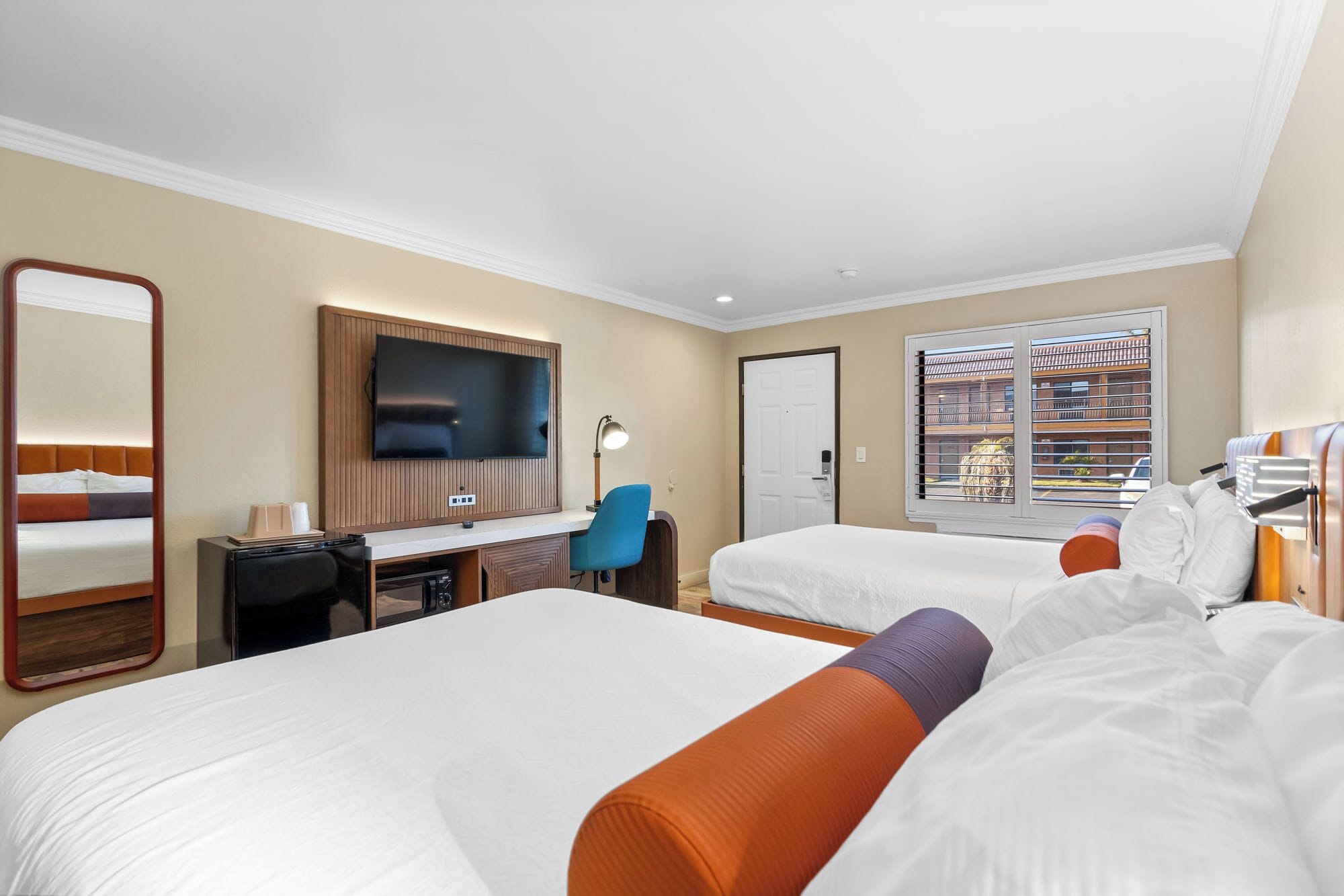 Two Queen Deluxe Room | Desk, iron/ironing board, free WiFi, alarm clocks