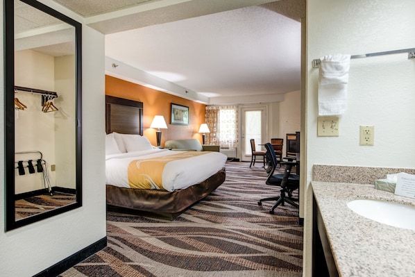 In-room safe, desk, blackout curtains, iron/ironing board