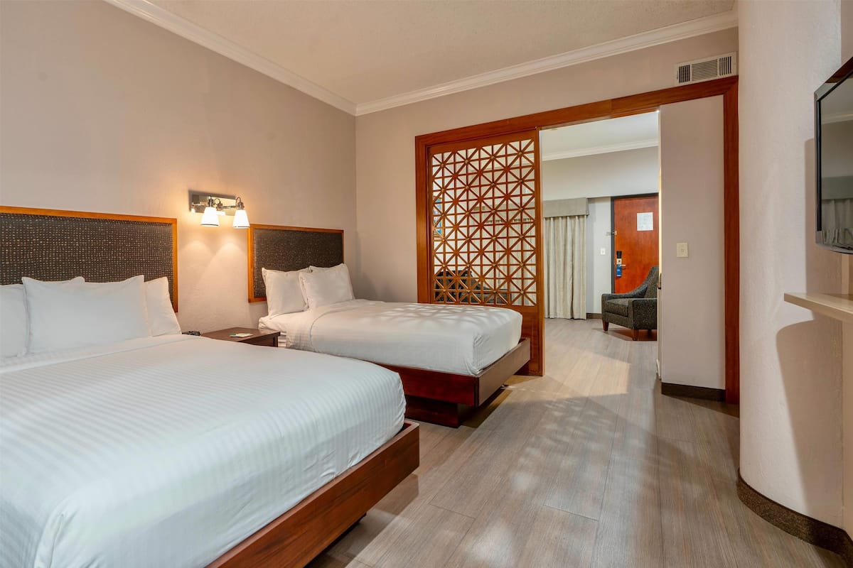 Suite, 2 Double Beds, Non Smoking | Pillow-top beds, in-room safe, desk, laptop workspace