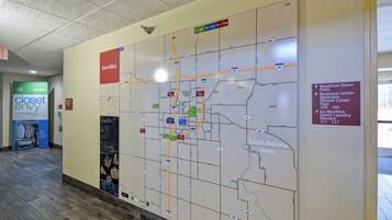 A map with various labeled locations and directional arrows.