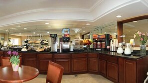 Free daily buffet breakfast