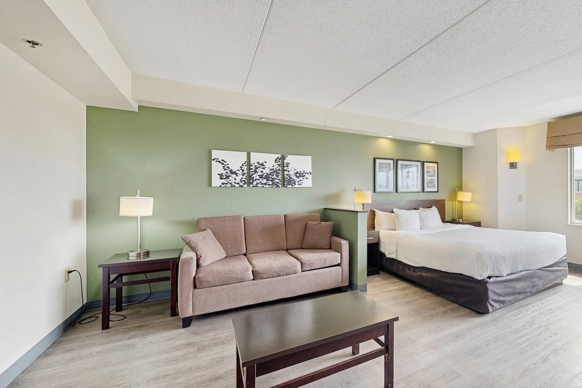 Suite, 1 King Bed with Sofa bed, Non Smoking | Desk, blackout drapes, iron/ironing board, free cribs/infant beds