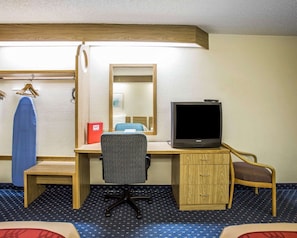 In-room safe, desk, iron/ironing board, free cribs/infant beds