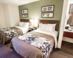 Standard Double Room, 2 Double Beds, Non Smoking | Desk, blackout drapes, iron/ironing board, free cribs/infant beds