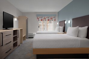 Roupas de cama premium, cofres nos quartos, escrivaninha