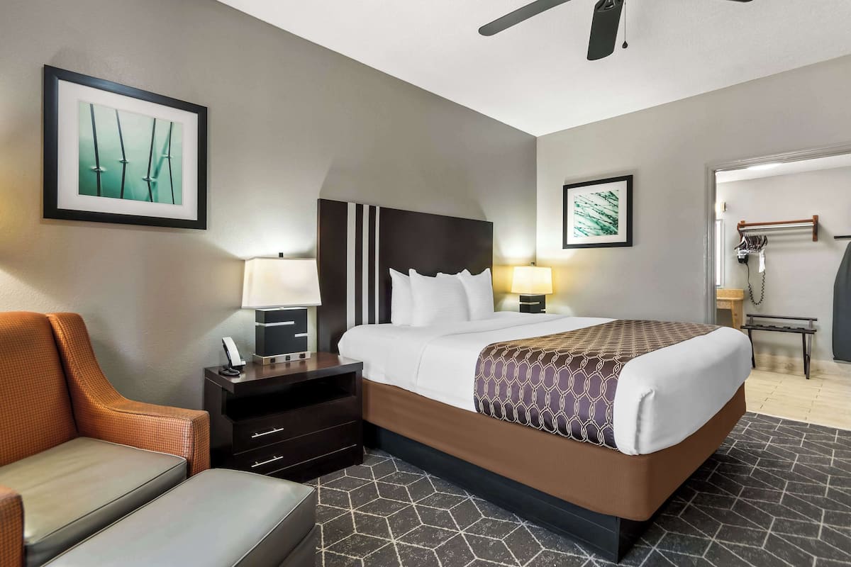 Chambre Standard, 1 très grand lit, accessible aux personnes à mobilité réduite, baignoire