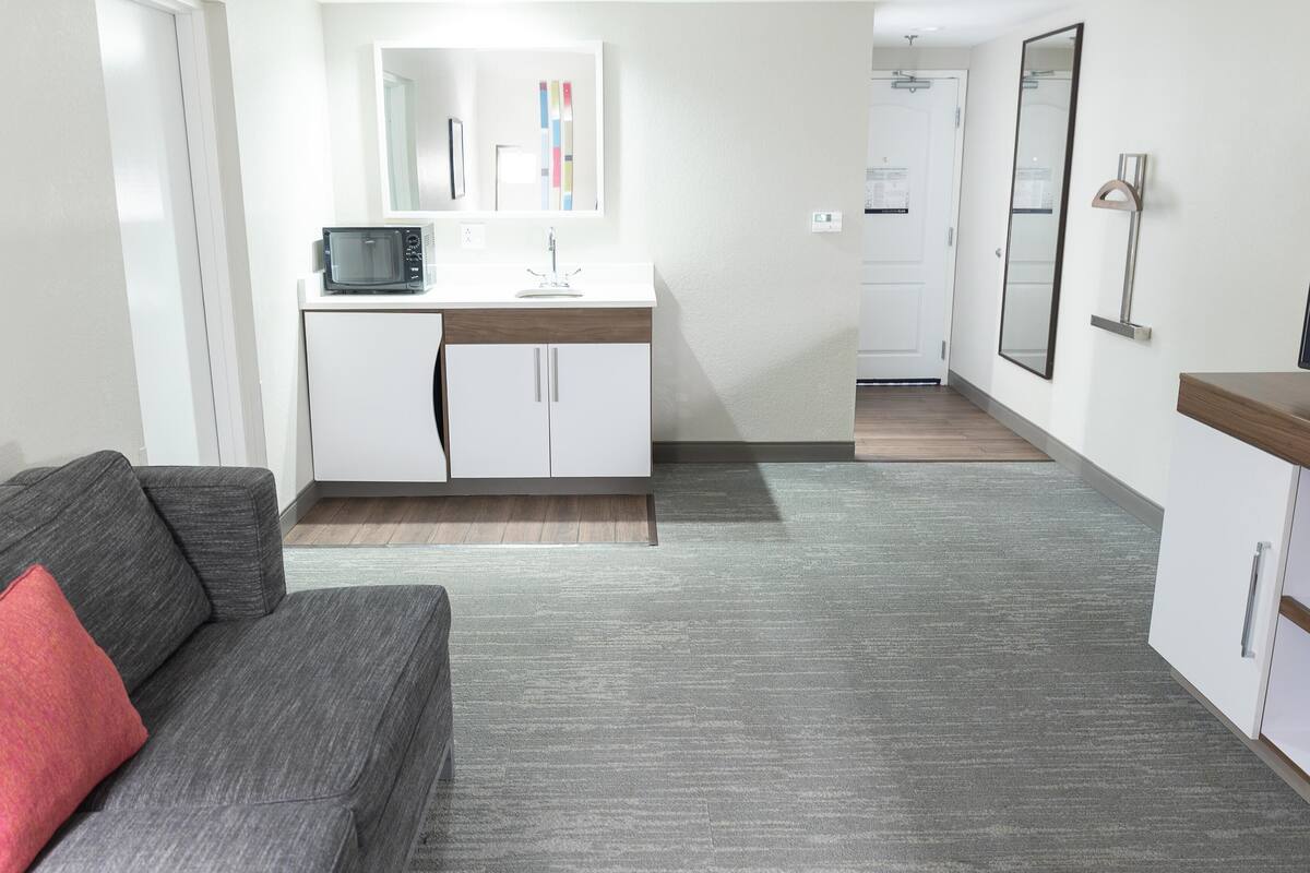 Suite, 1 King Bed, Non Smoking | Living area | Flat-screen TV, pay movies