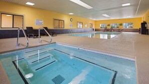 Indoor pool, pool loungers