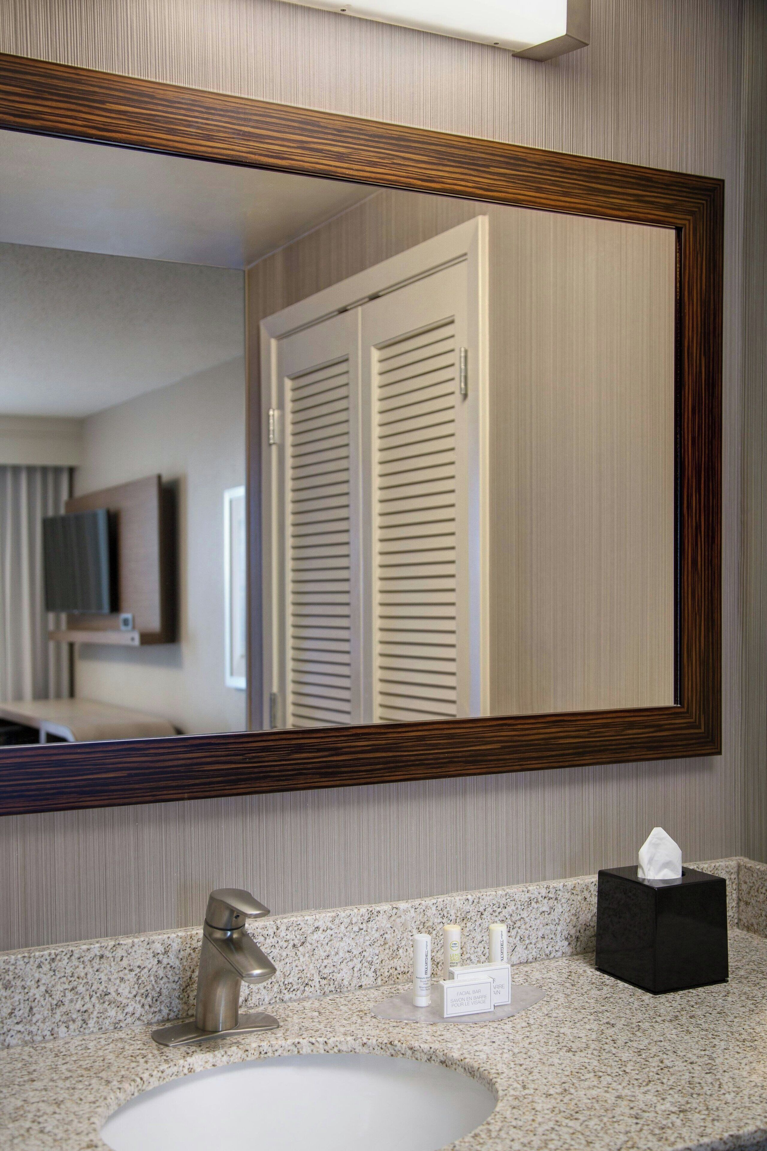 combined shower/bathtub, free toiletries, hair dryer, towels