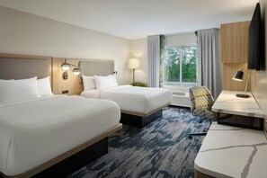Room, 2 Queen Beds, Non Smoking | Desk, blackout drapes, iron/ironing board, free WiFi
