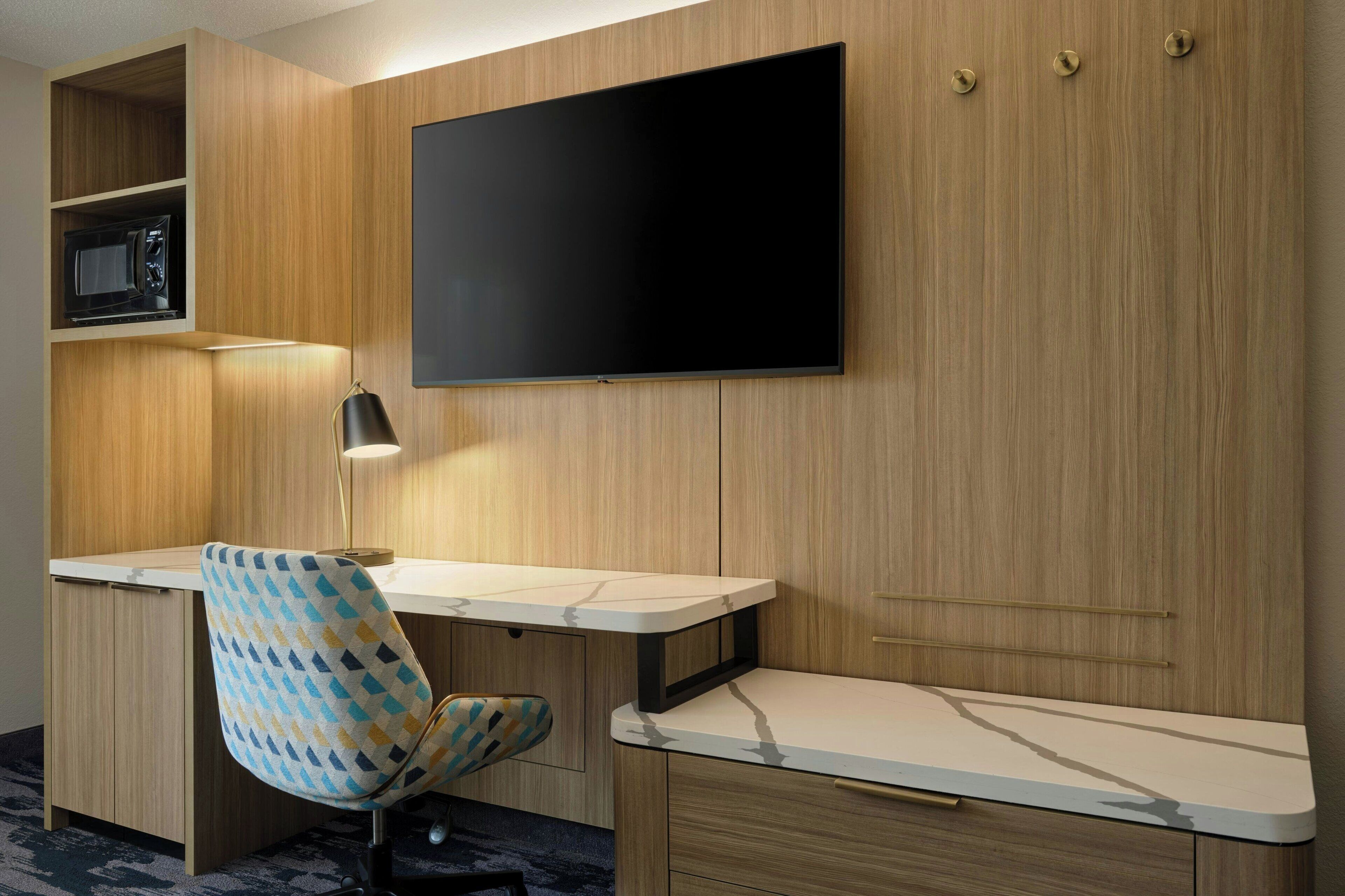 desk, blackout curtains, iron/ironing board, free wifi