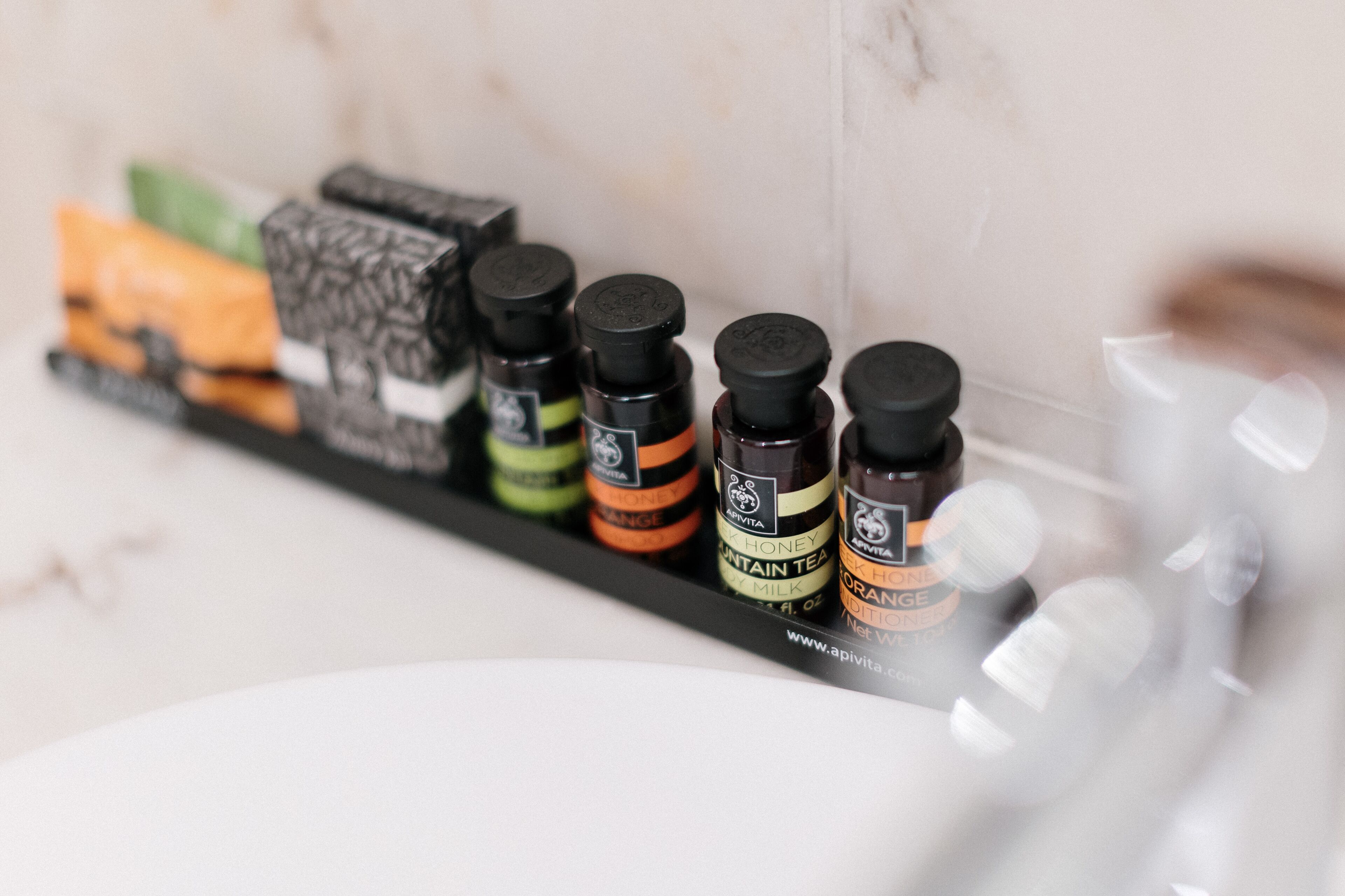 combined shower/bathtub, free toiletries, hair dryer, bathrobes