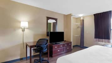 Desk, iron/ironing board, WiFi (free), bed sheets