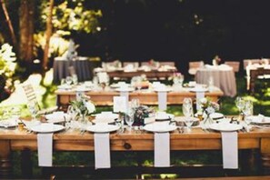 Outdoor wedding area