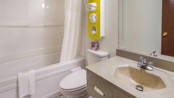 Ensemble baignoire-douche, baignoire profonde