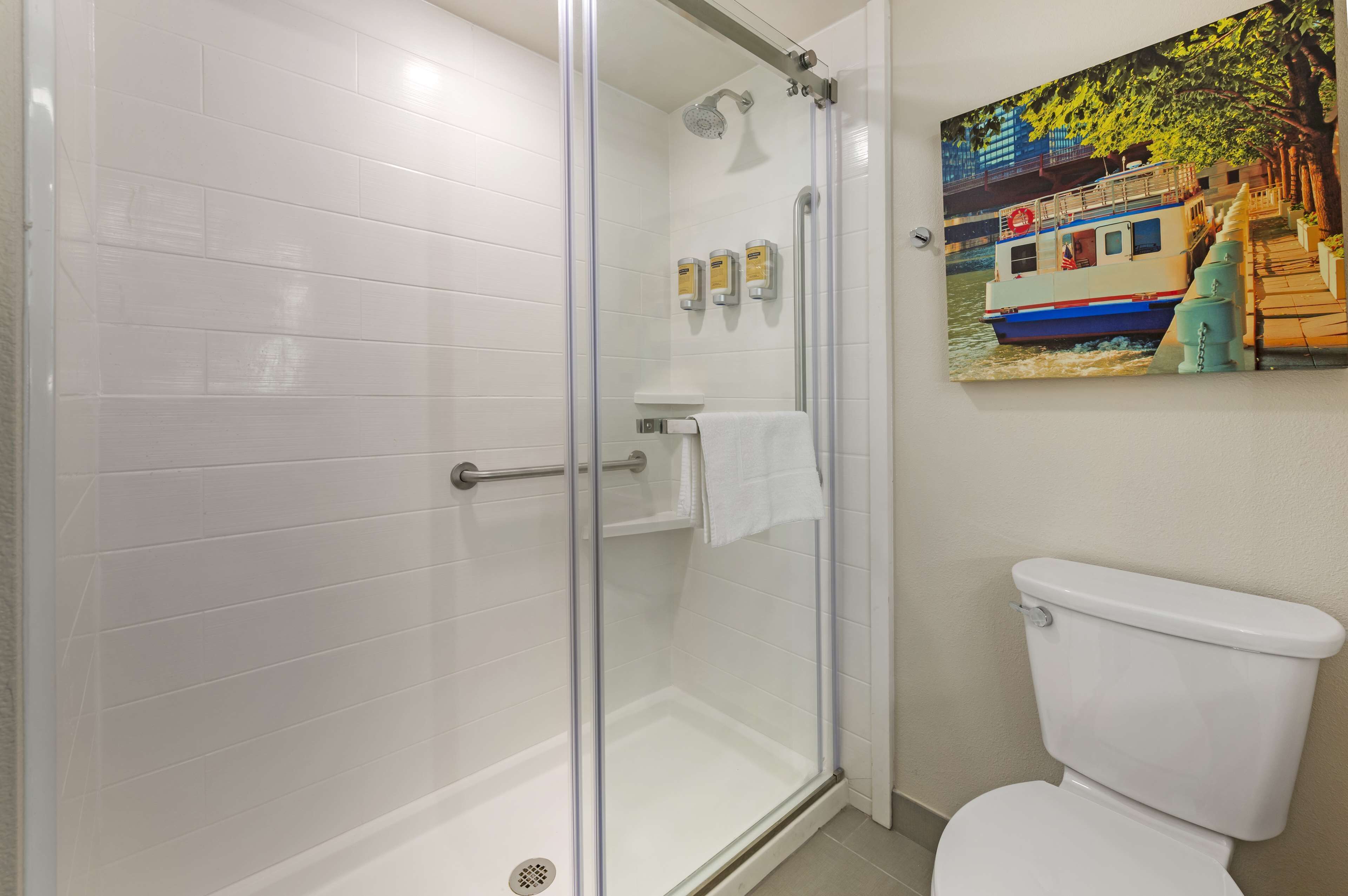 free toiletries, hair dryer, towels, soap