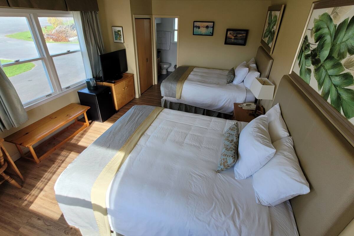 Down duvets, in-room safe, blackout curtains, iron/ironing board