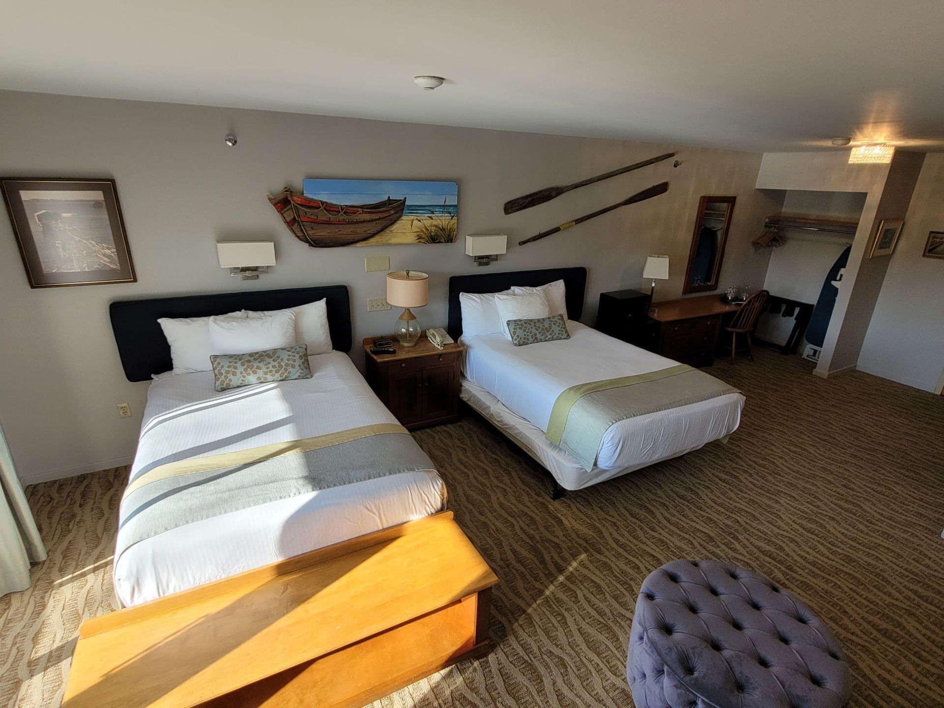 Down comforters, in-room safe, blackout drapes, iron/ironing board