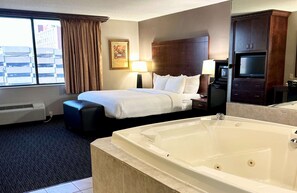 Suite, 1 King Bed, Non Smoking, Jetted Tub | Pillowtop beds, desk, laptop workspace, blackout drapes