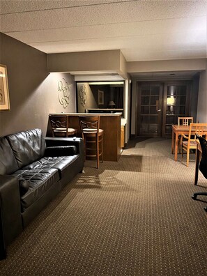 Suite, 2 Queen Beds, Non Smoking, Refrigerator & Microwave | Pillowtop beds, desk, laptop workspace, blackout drapes