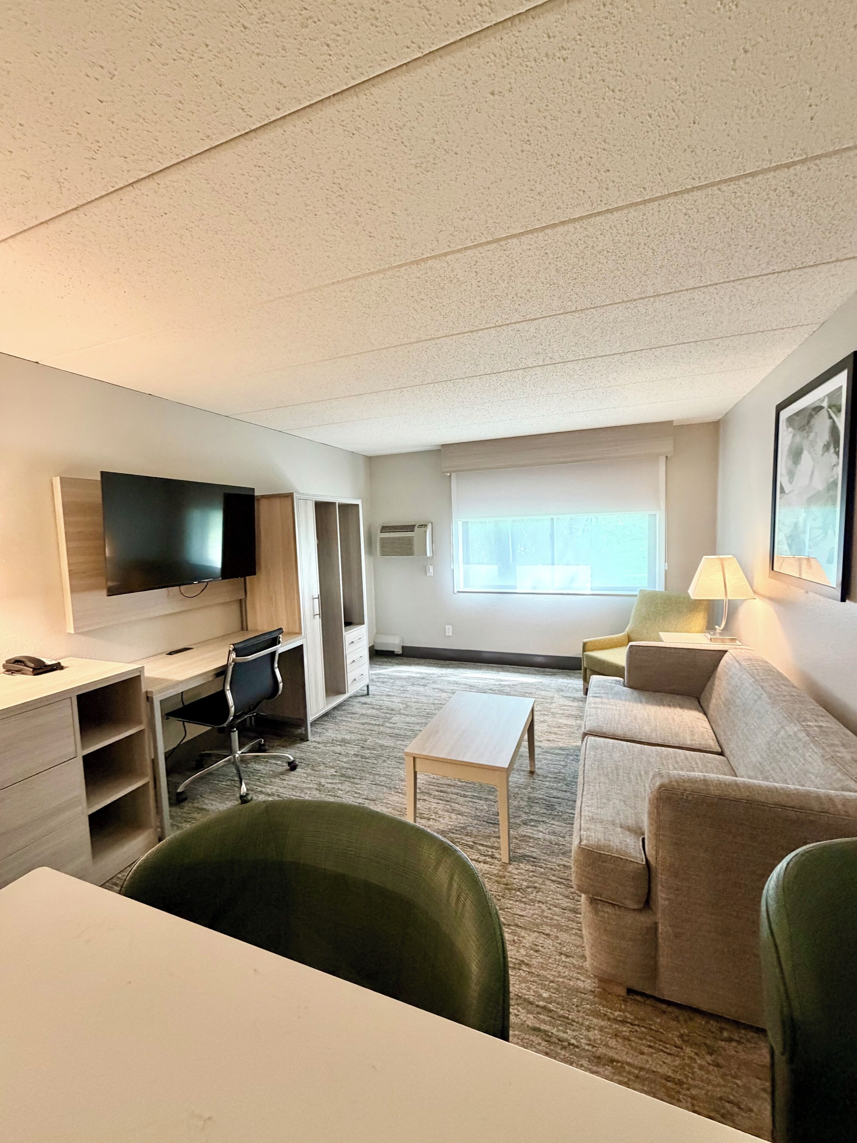 Suite, 2 Queen Beds, Non Smoking, Refrigerator & Microwave | Pillowtop beds, desk, laptop workspace, blackout drapes