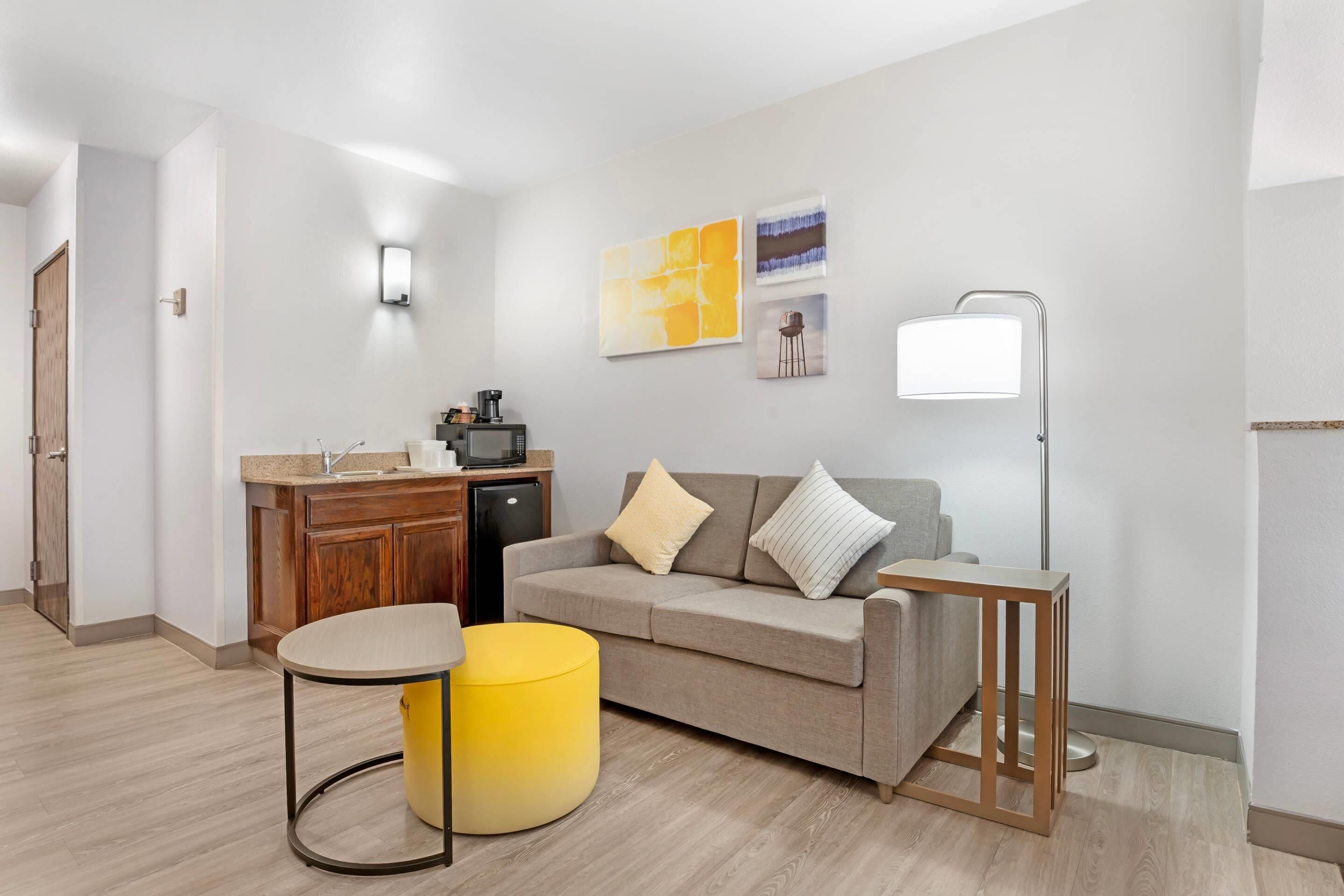 premium bedding, desk, blackout curtains, iron/ironing board